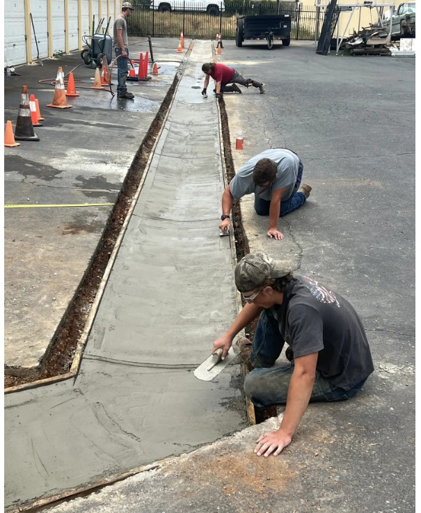 Concrete Swales Construction For Commercial Properties